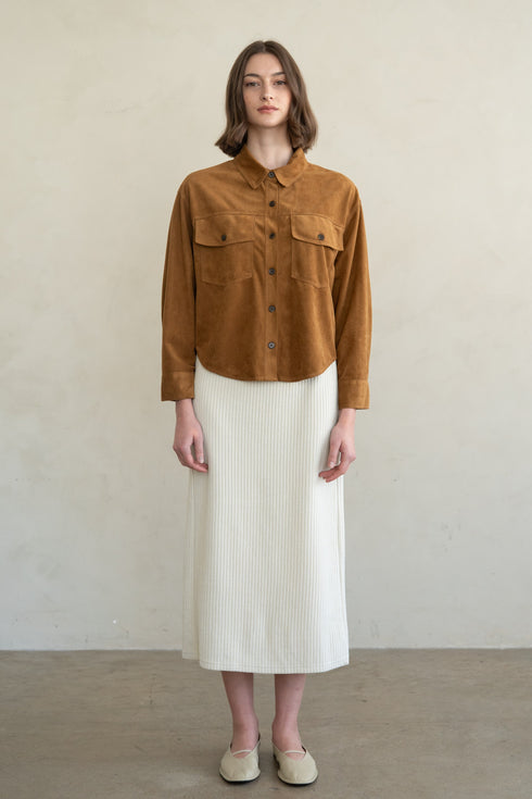 JANELLE SUEDE SHIRT JACKET