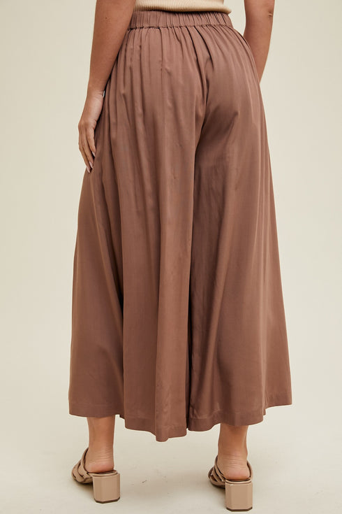 WIDE LEG CAPRI PANTS