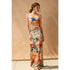 BOTANIC FRESCO STRAPLESS MAXI DRESS