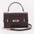FAUX CROC LEATHER HANDLE BAG