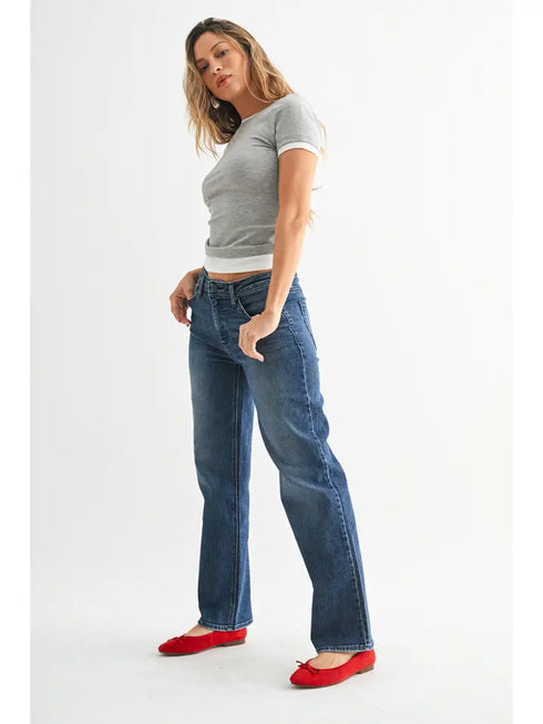 STRETCH STRAIGHT DENIM