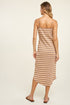 SARAH STRIPED MIDI DRESS