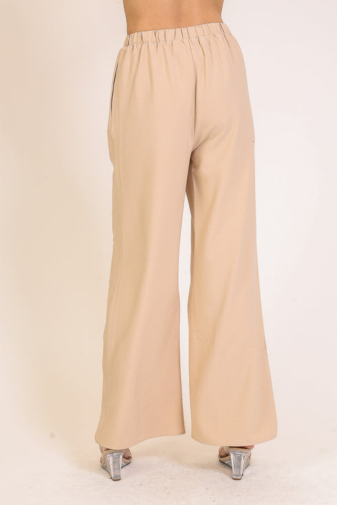 CHIC WIDE LEG POCKET PANT