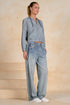 JOJO DENIM TRACK SWEATPANTS