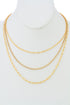 LAYERED NECKLACE WITH RHINESTONE ACCENT
