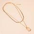 LAYERED HEXAGON STONE NECKLACE